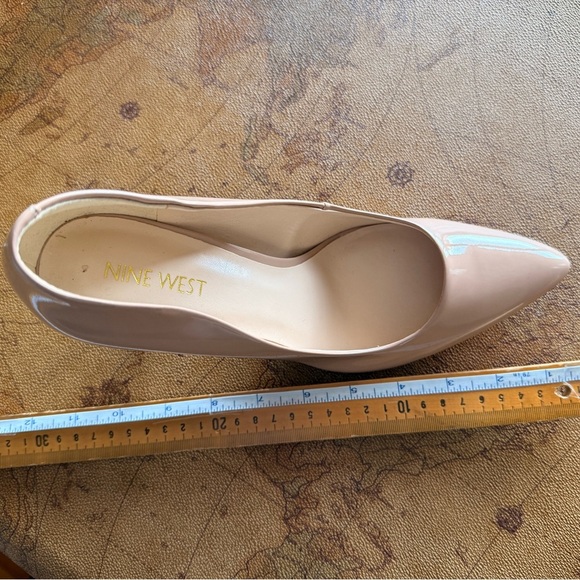 Nine West Glossy Nude Heels - Picture 11 of 13